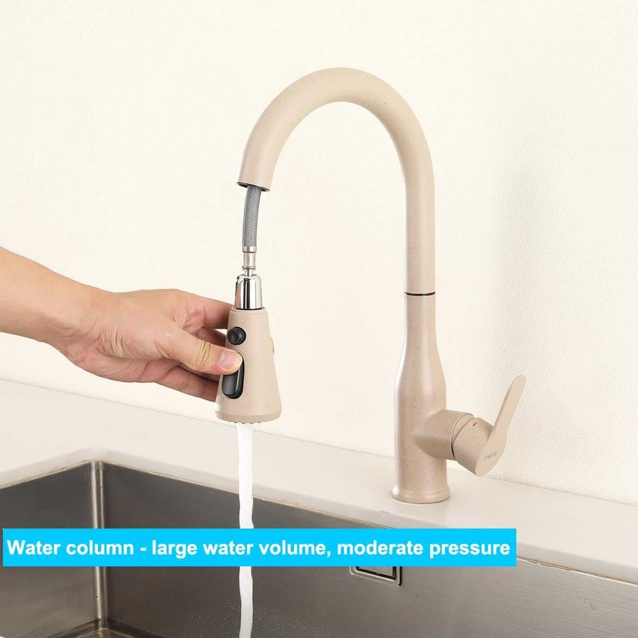 Baterie sanitara cu cap extensibil, oțel inoxidabil, NOU, Factura