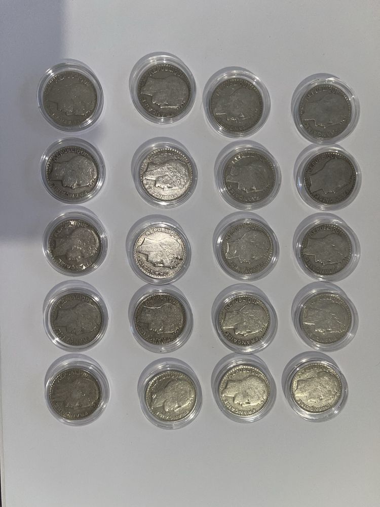 Colecție rară 20x Monede 10 Francs Franța 1929-1939 • Stare excelentă