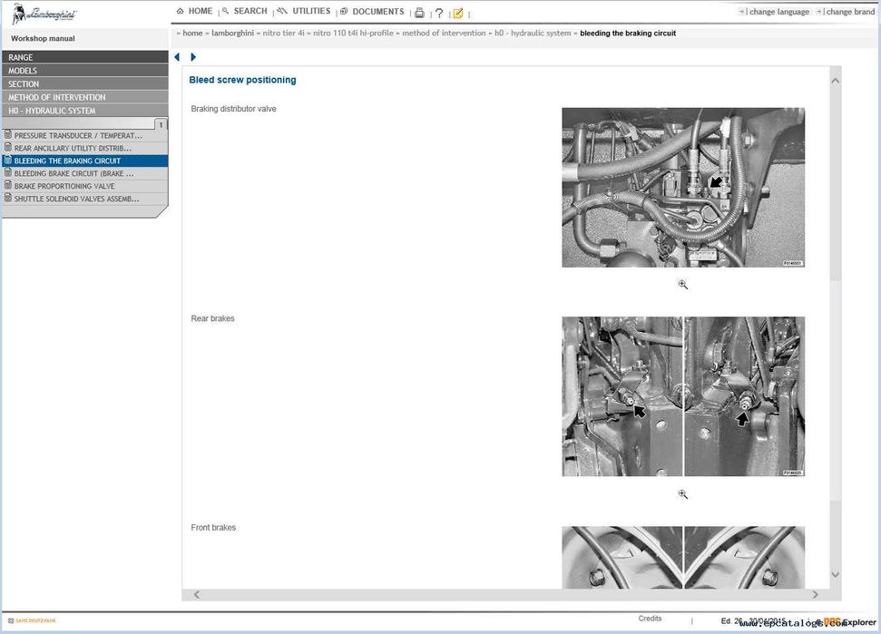 SAME Deutz-Fahr SDF 2017 - Catalog de piese si manuale de reparatii