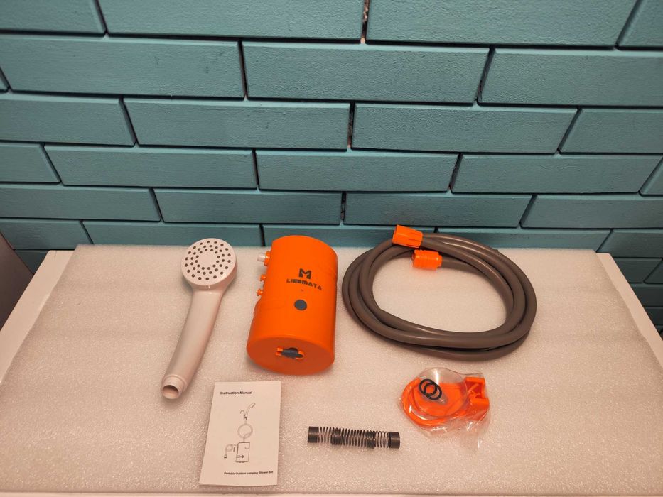 LIEBMAYA преносим къмпинг душ 12V с помпа и батерия 4400mAh