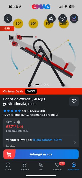 Banca exercitii gravitationala