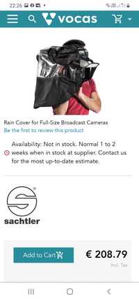 Rain Cover pentru Camera