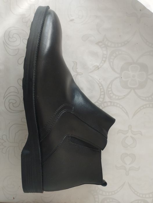 Меховые кожаные ботинки мужские