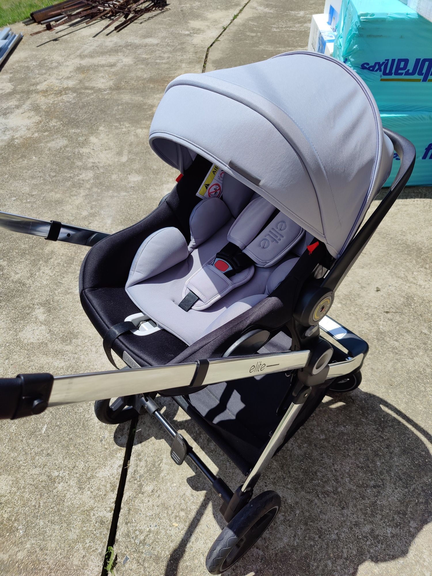Комбинирана количка Chipolino Elite 3 в 1, графит