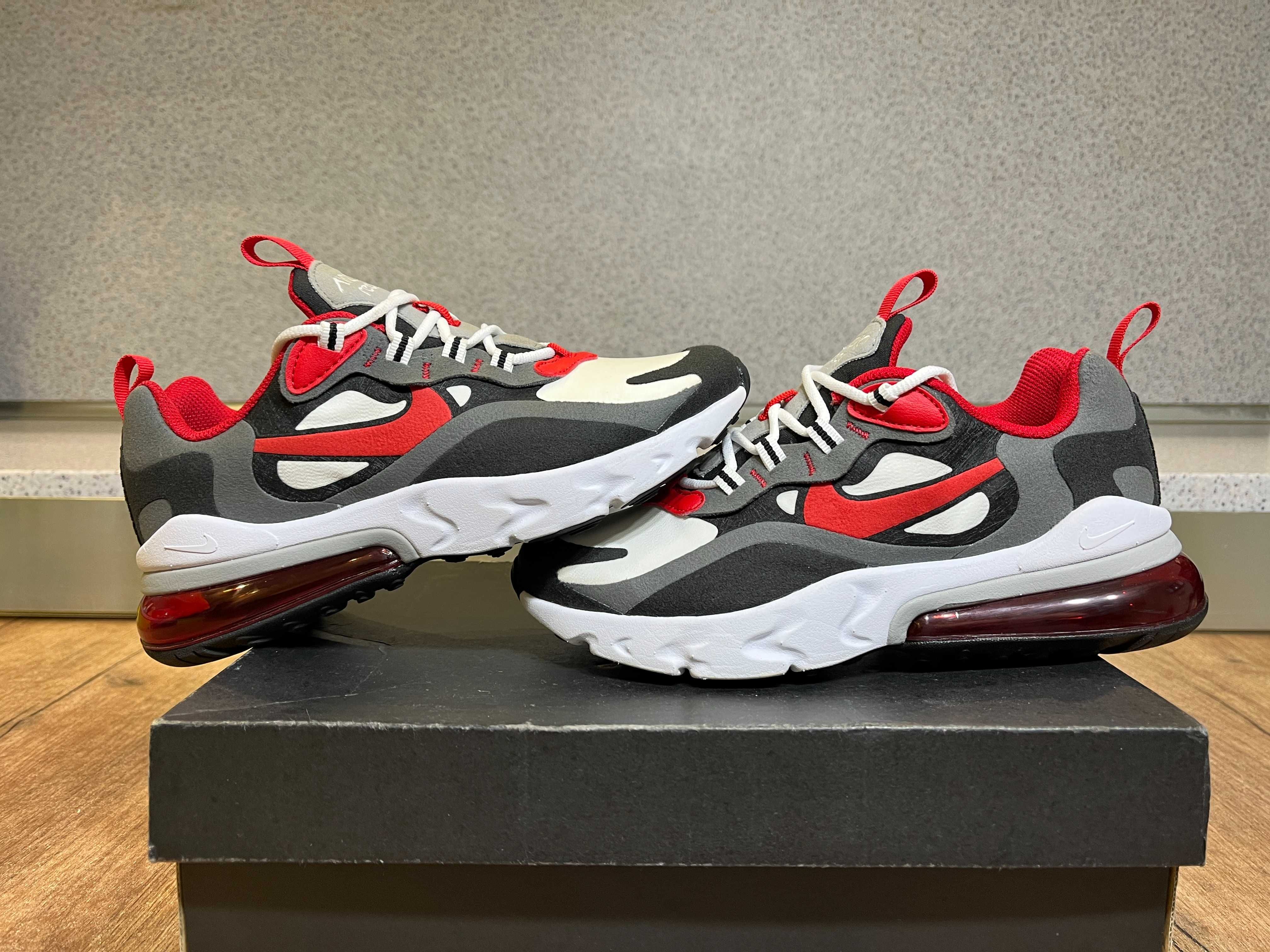 ОРИГИНАЛНИ *** Nike Air Max 270 React Iron Grey/University Red/Black