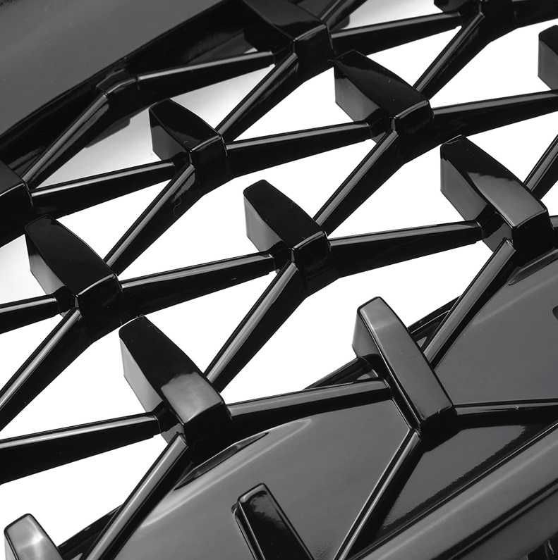 Бъбреци Решетки BMW 5-та Серия E60 E61 03-10 Diamond Style Черен Гланц