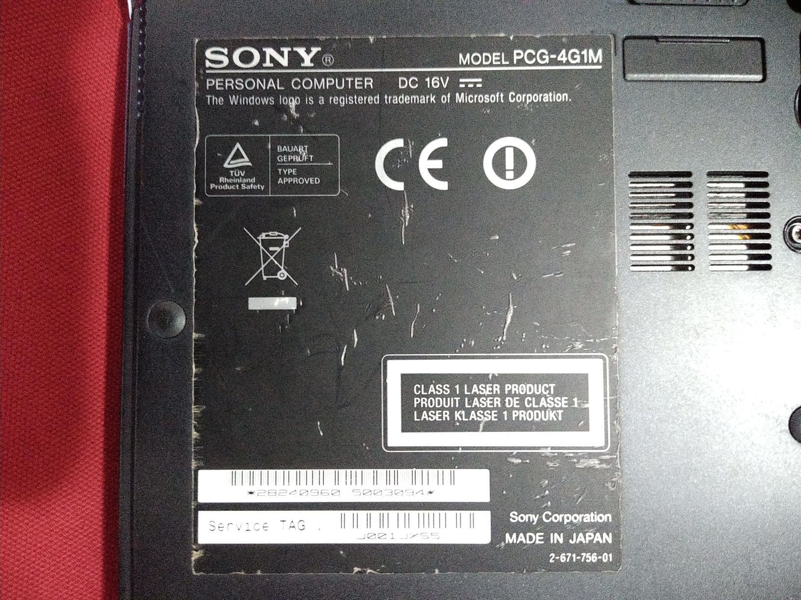 Laptop Sony vgn-tx2hp