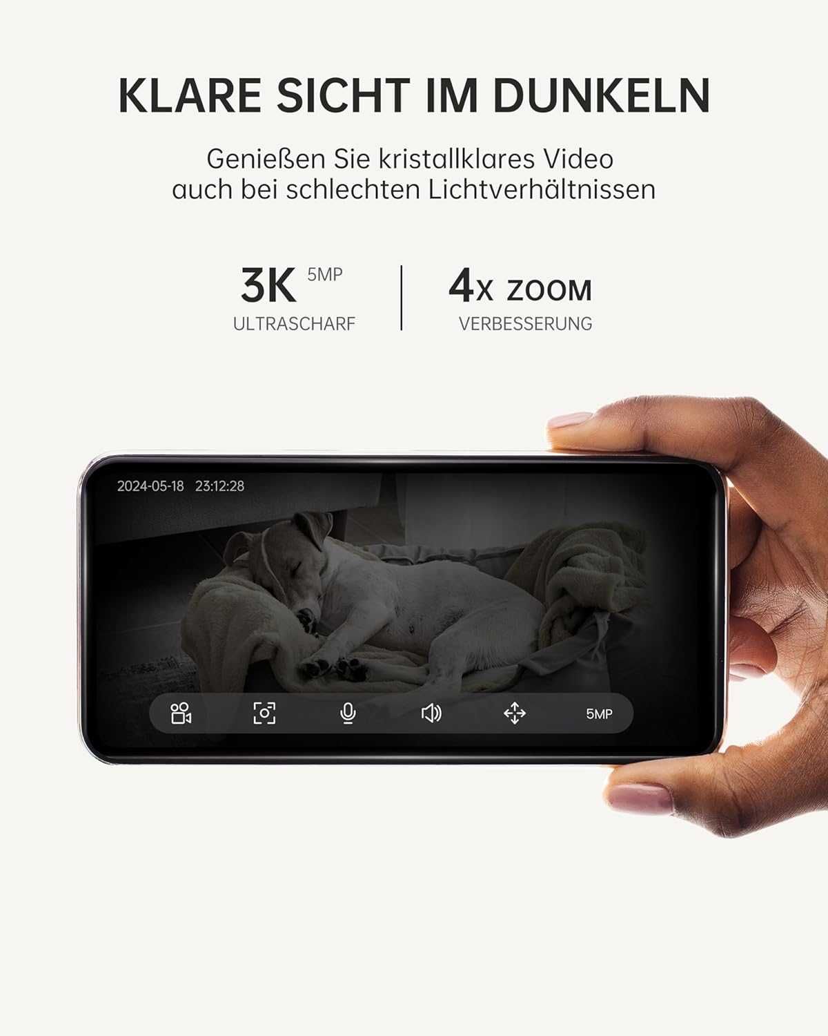 CZEview 3K 5MP вътрешна камера за видеонаблюдение