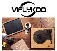 Грамофон viflykoo tt202-1 Bluetooth преносим винилов грамофон