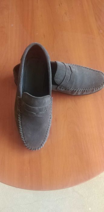 Нови мъжки мокасини от естествена кожа