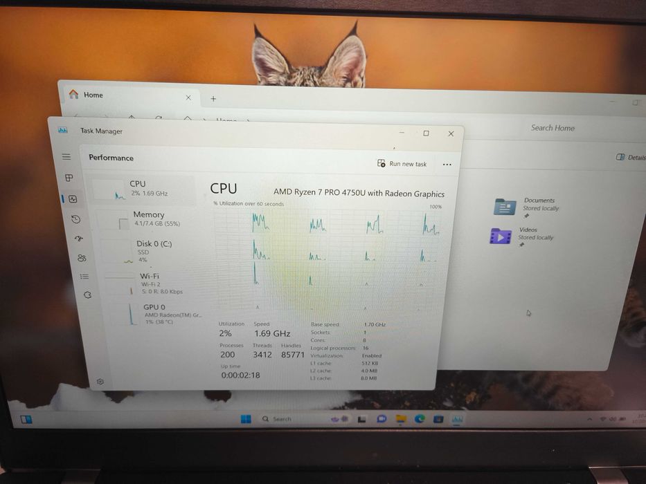 Laptop lenovo thinkpad L15 ryzen 7 4750u 8gb ram ssd 512gb