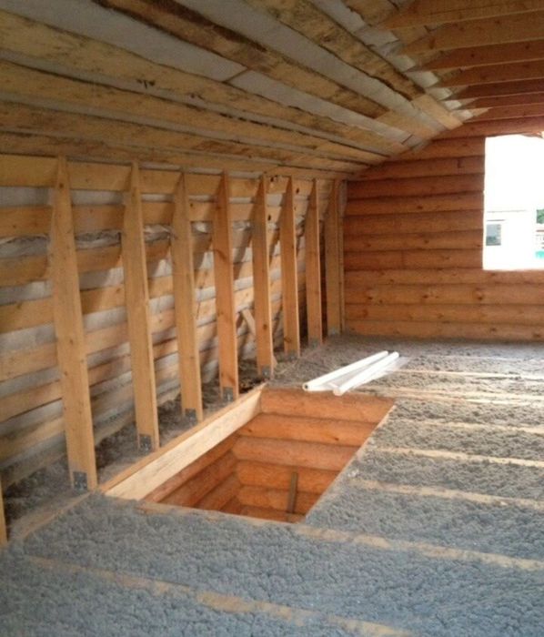 Эковата утепление крыши дом, чердак, мансарды недорого за 1 день