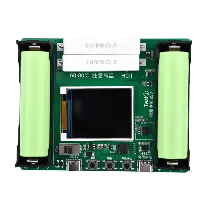 Tester capacitate baterii acumulatori li-ion tip 18650