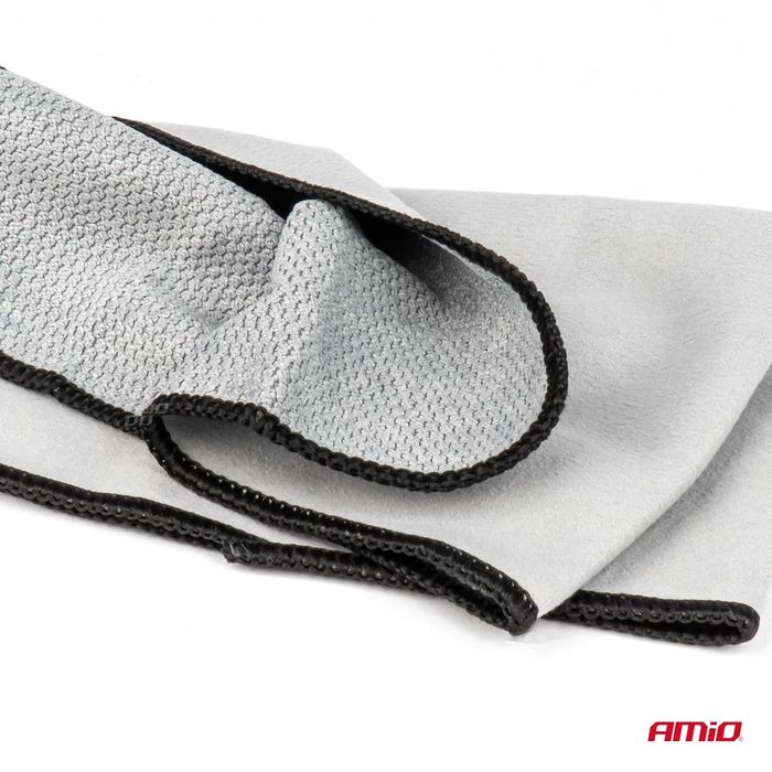 микрофибърна кърпа за полиране на кола 30x40 см 230гр amio-03975