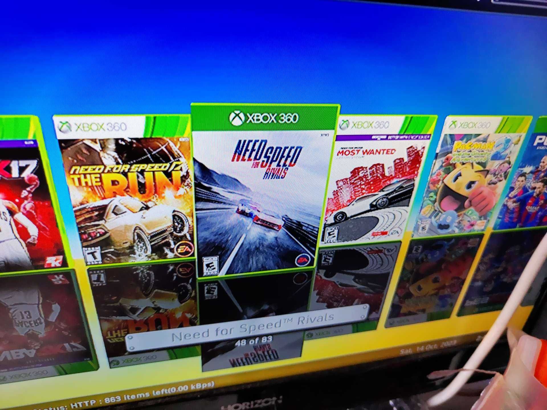 Xbox360, modat, 500gb, 83 jocuri, Fifa, Gta 5, Mk, Blur