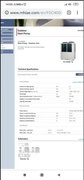 Mitsubishi FDC400KXE6 KX6 VRF System