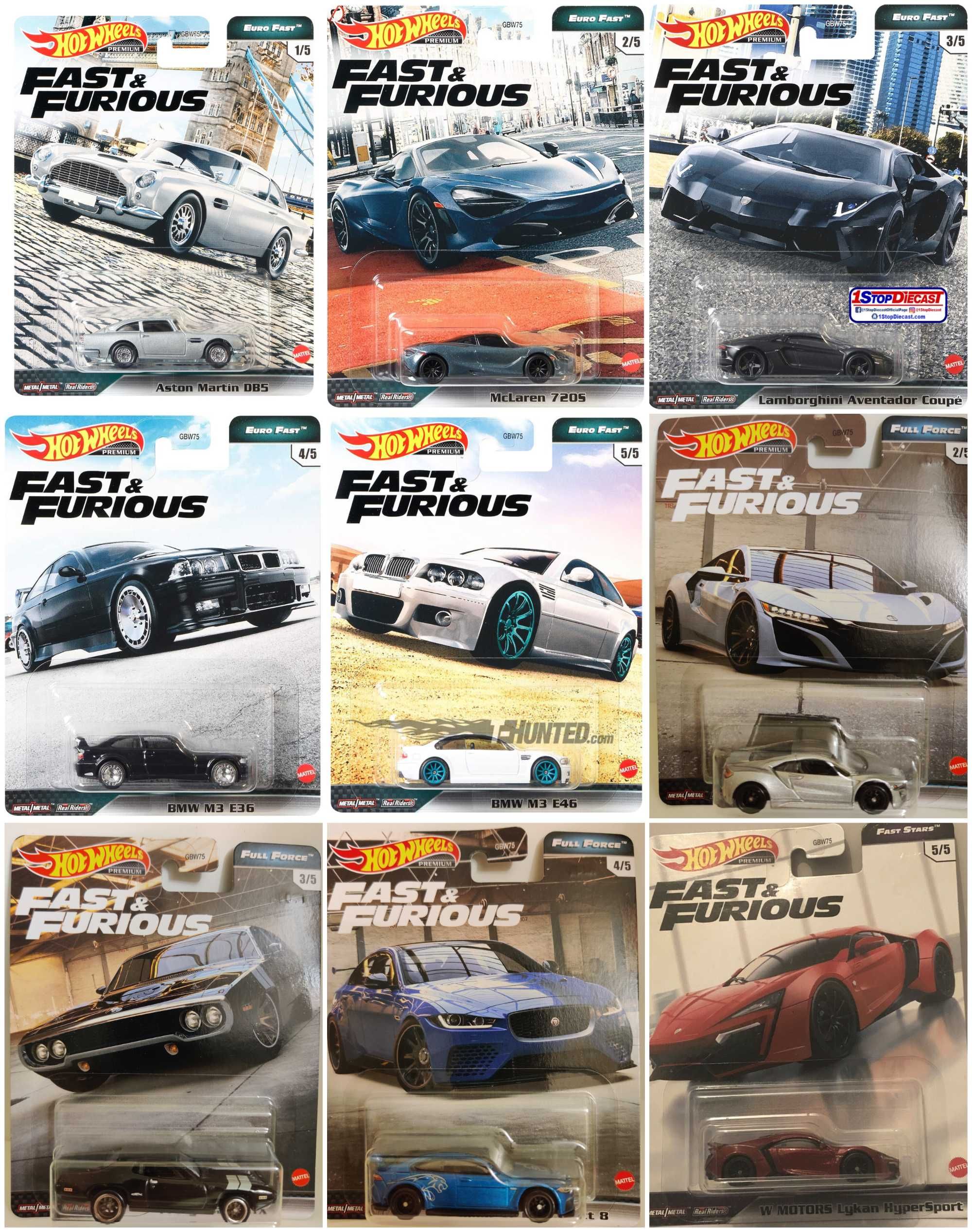 Метални колички Hot Wheels Fast&Furious Car Culture M2 Greenlight ERTL