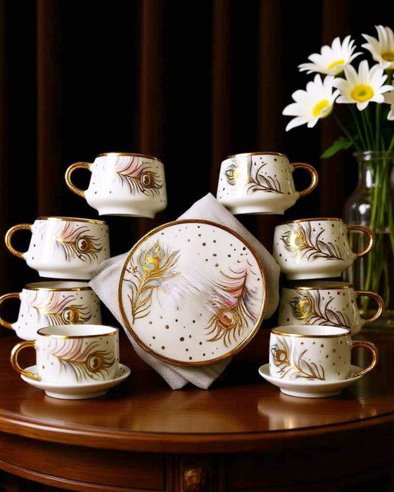 Сервиз за кафе, висококачествен порцелан