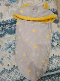 Порт за бебе в сиво и жълто