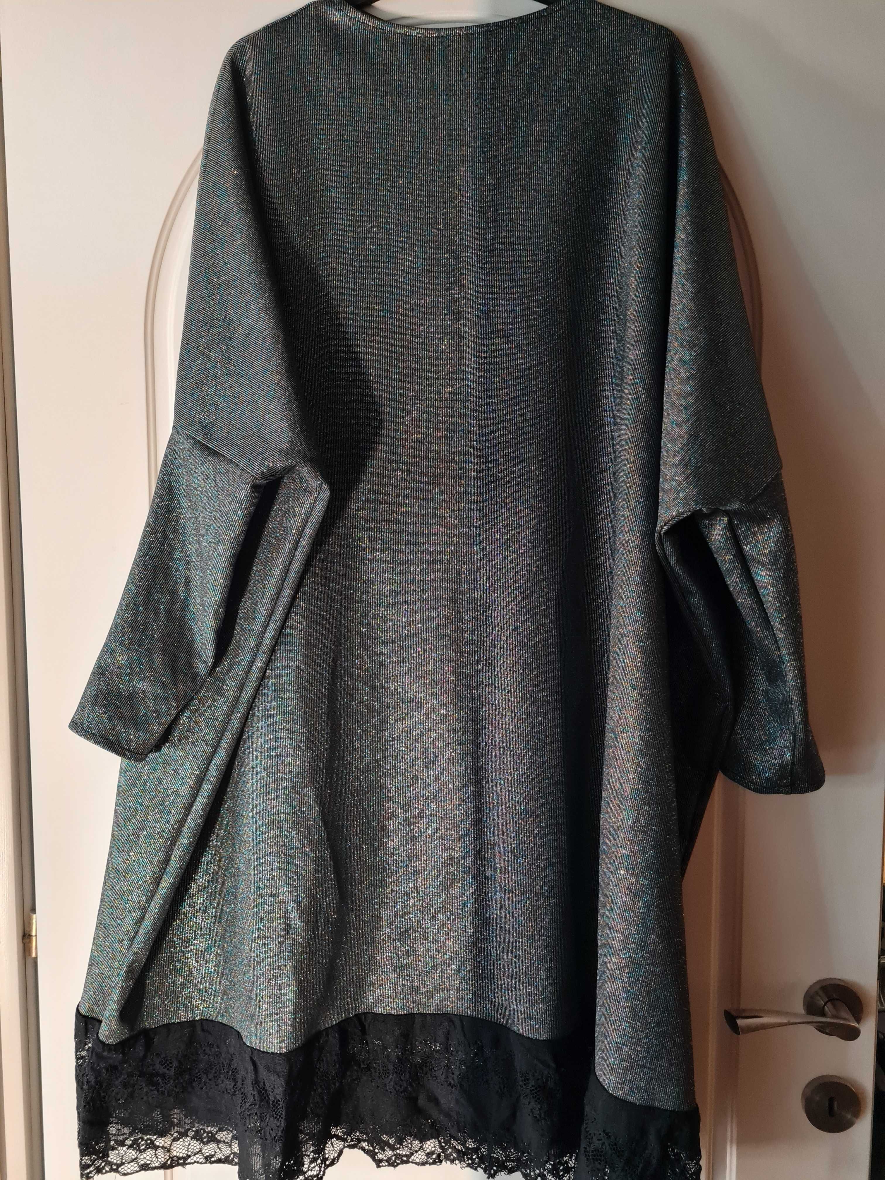 Rochie oversized sclipitoare cu dantela