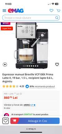 Aparat cafea Breville