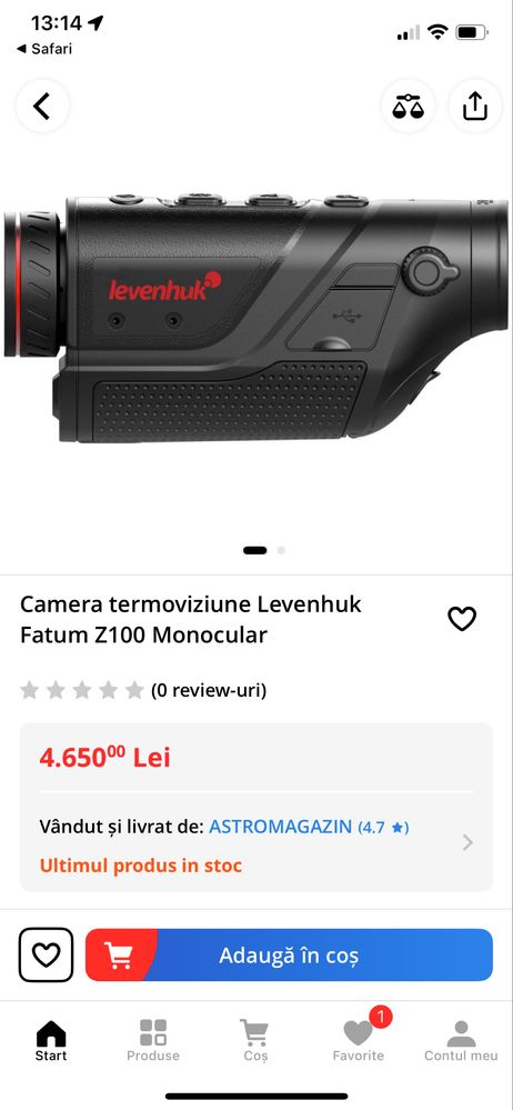 Cameră termoviziune Levenhuk USA