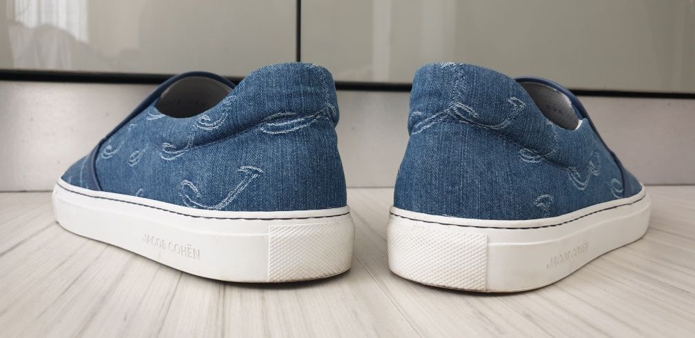 Jacob Cohen Embroidered - Logo Denim Sneakers Italy  42/27см ОРИГИНАЛ!