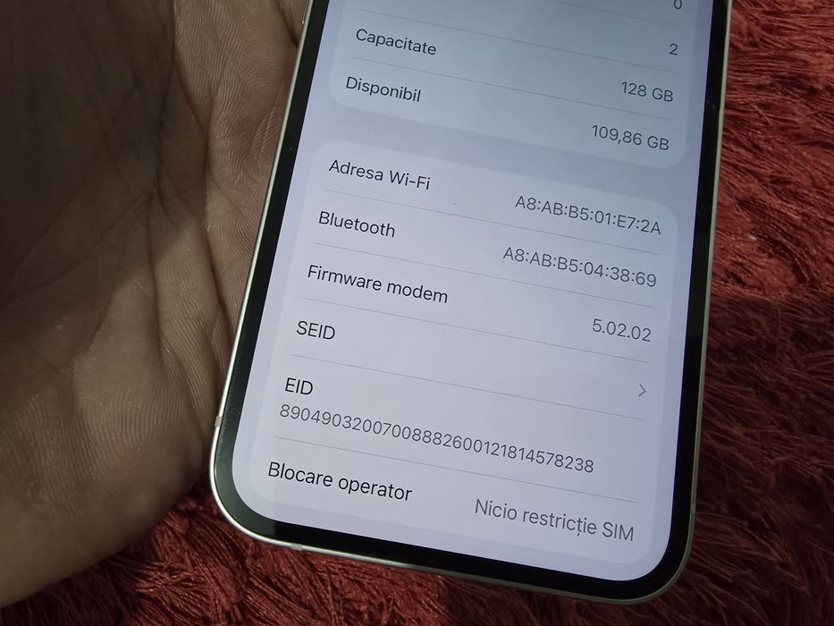 -Iphone 13, Pink, Nou, 128Gb, 6Ram, bat: 100%, stare ireprosabila, doa