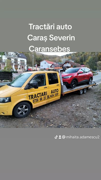 Tractări auto non stop Timiș Caraș Severin