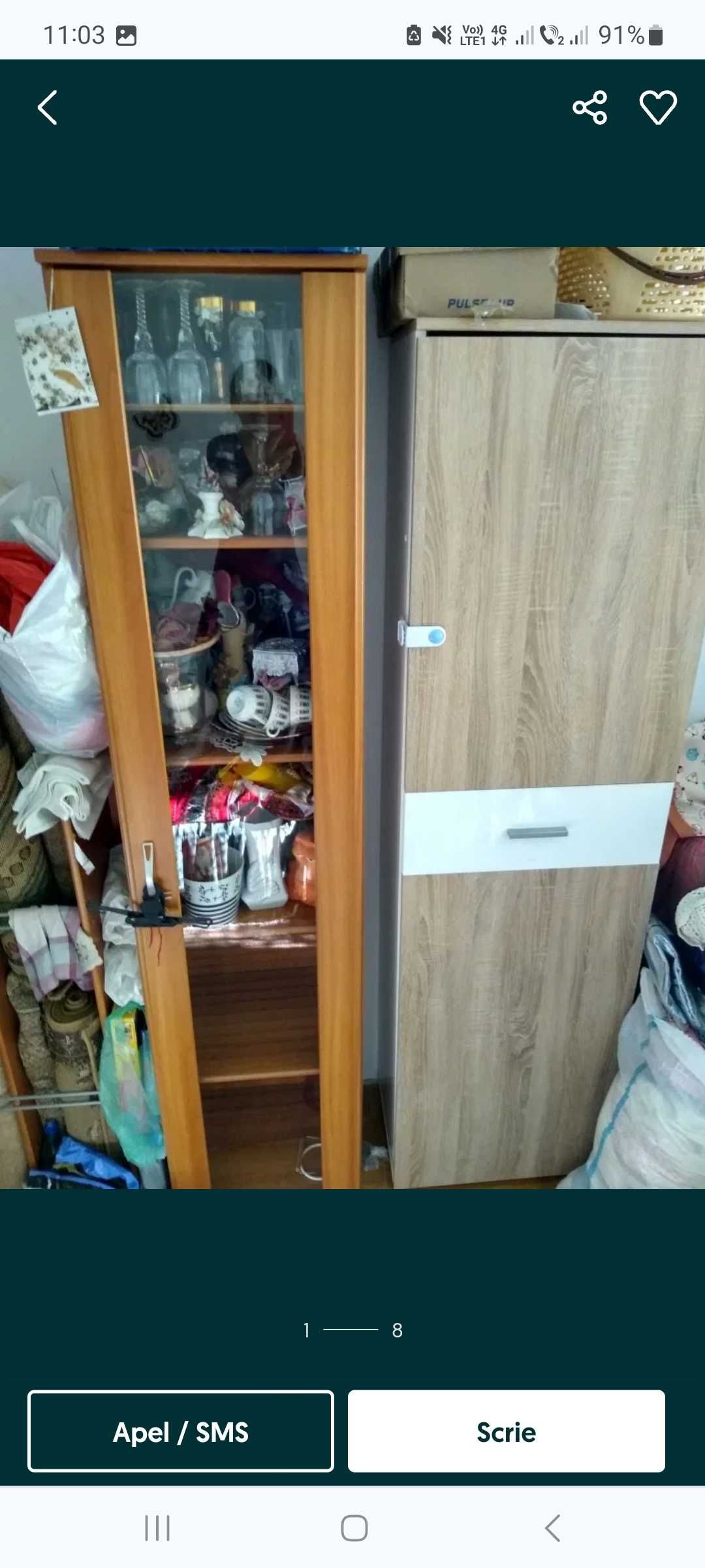 Canapea extensibila moderna, cuier, dulap