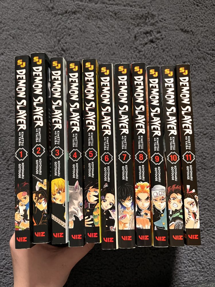 Demon Slayer colecție manga volumele 1-11 în engleză