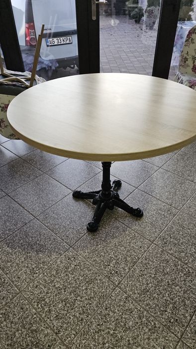 set mobila masa rotunda cu 6 scaune bucatarie