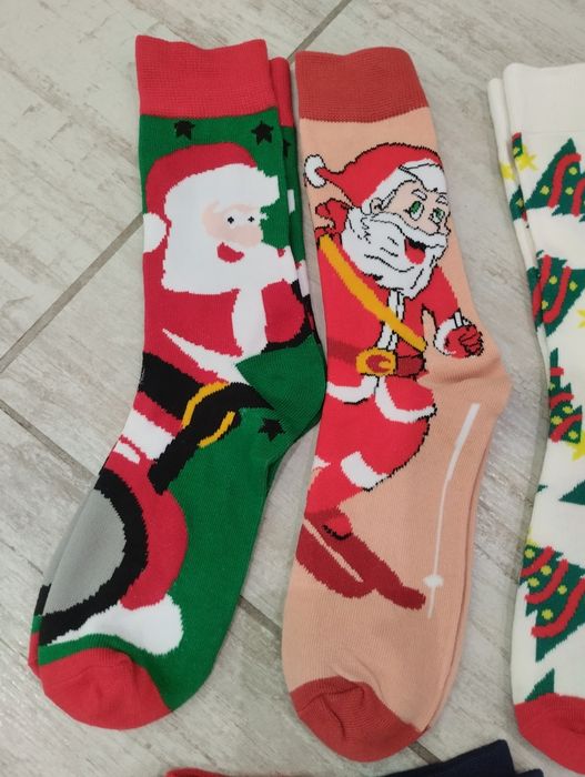 Шарени Коледни чорапи