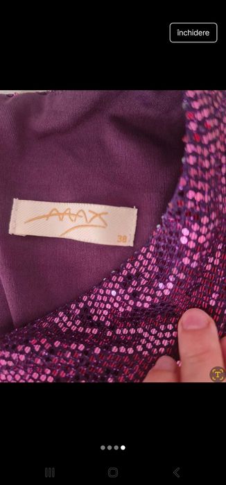 Rochie lunga eleganta, cu paiete, 38