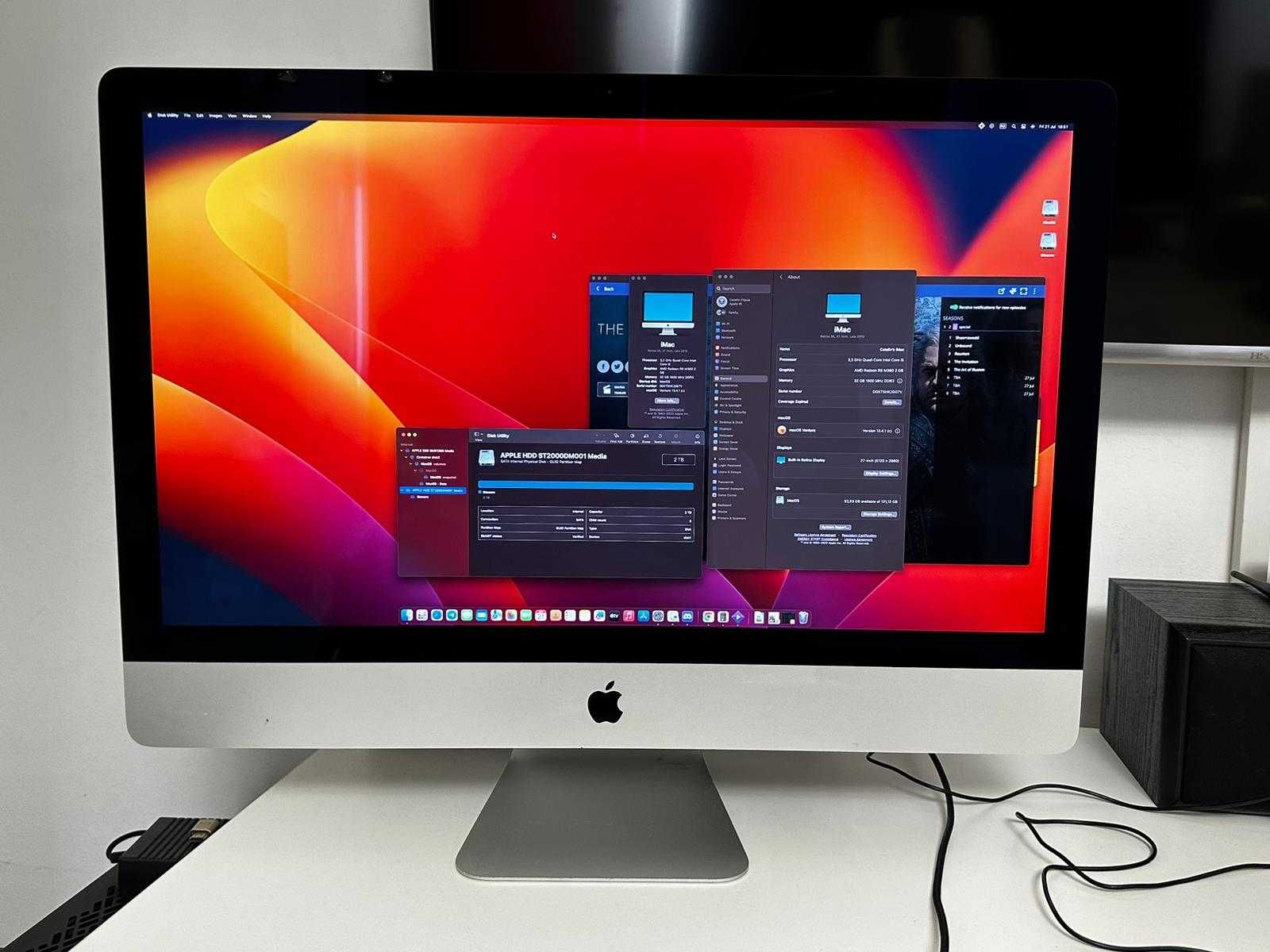 iMac Late 2015, Retina 5K 27", i7, 32Gb RAM, NVme 1Tb + 2TB HD, R9 380