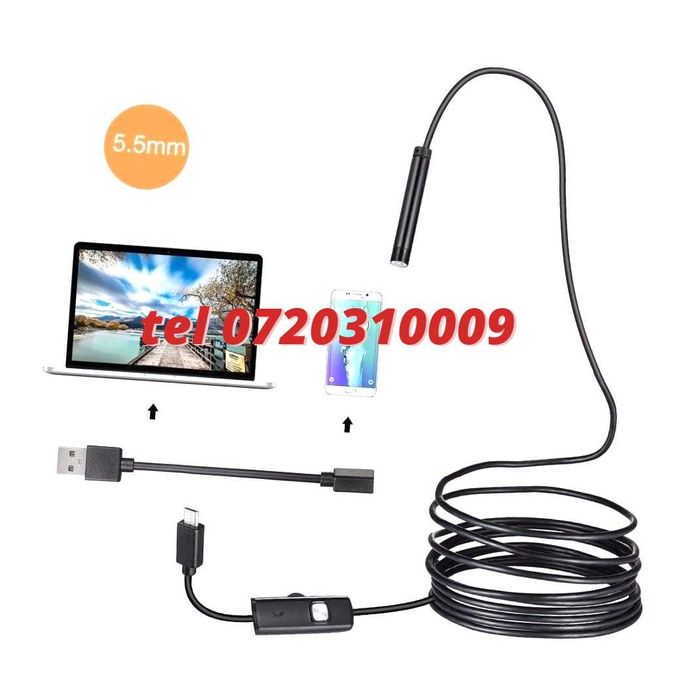 Camera Endoscopica Rigida De Inspectie Android  Pc Micro Usb 2 M