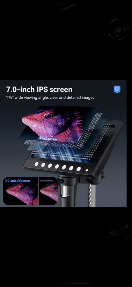 Microscop digital 7 inch ,5MP,compatibil PC.NOU!