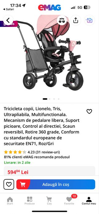 Tricileta Lionelo 1-5ani