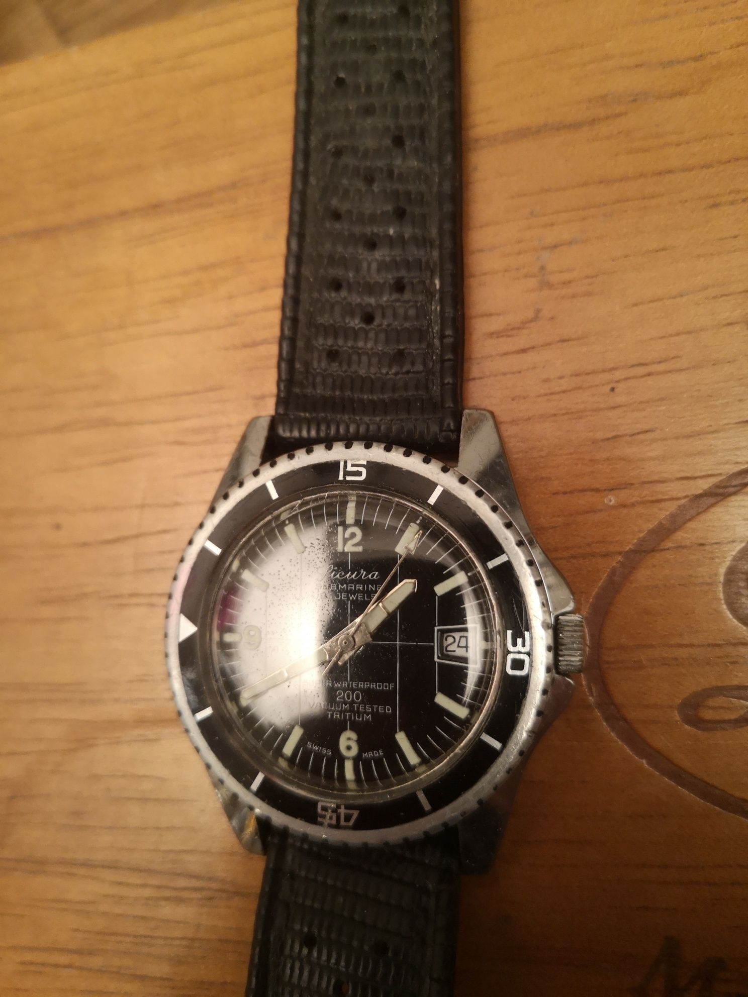 Ceas vintage diver sicura, swiss made