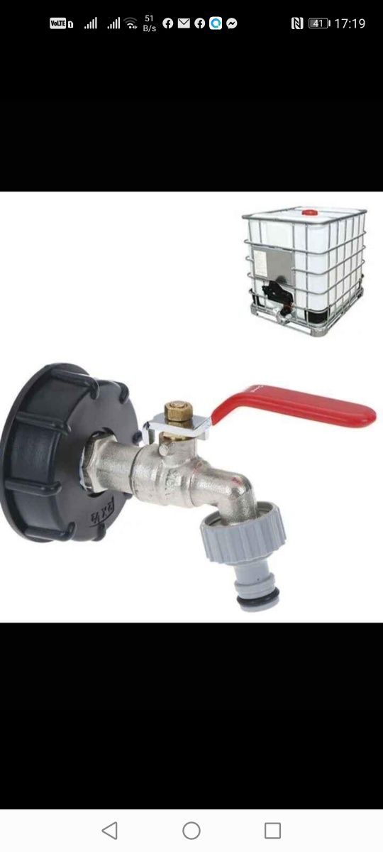 Adaptor, robinet, reducție ibc pentru bazine, cuburi de 600 și 1000 l