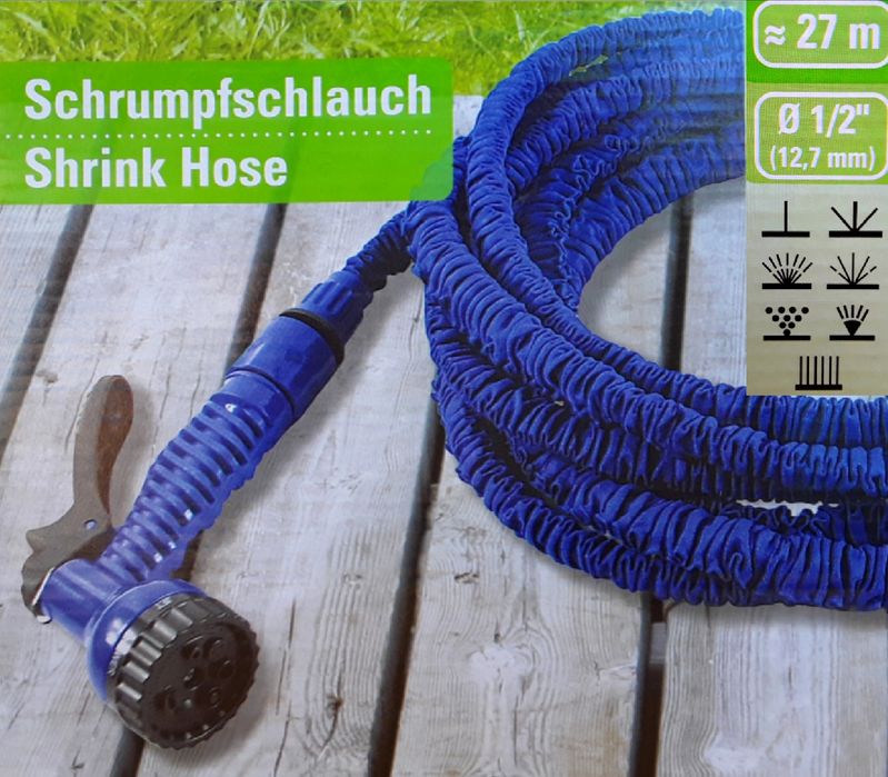 Furtun extensibil pentru grădină 27 m cu pistol de stropit NOU  55 Lei