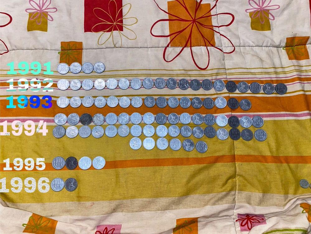 Monede 1991-1996, 5 PESETAS, 15 USSR KOPEKS