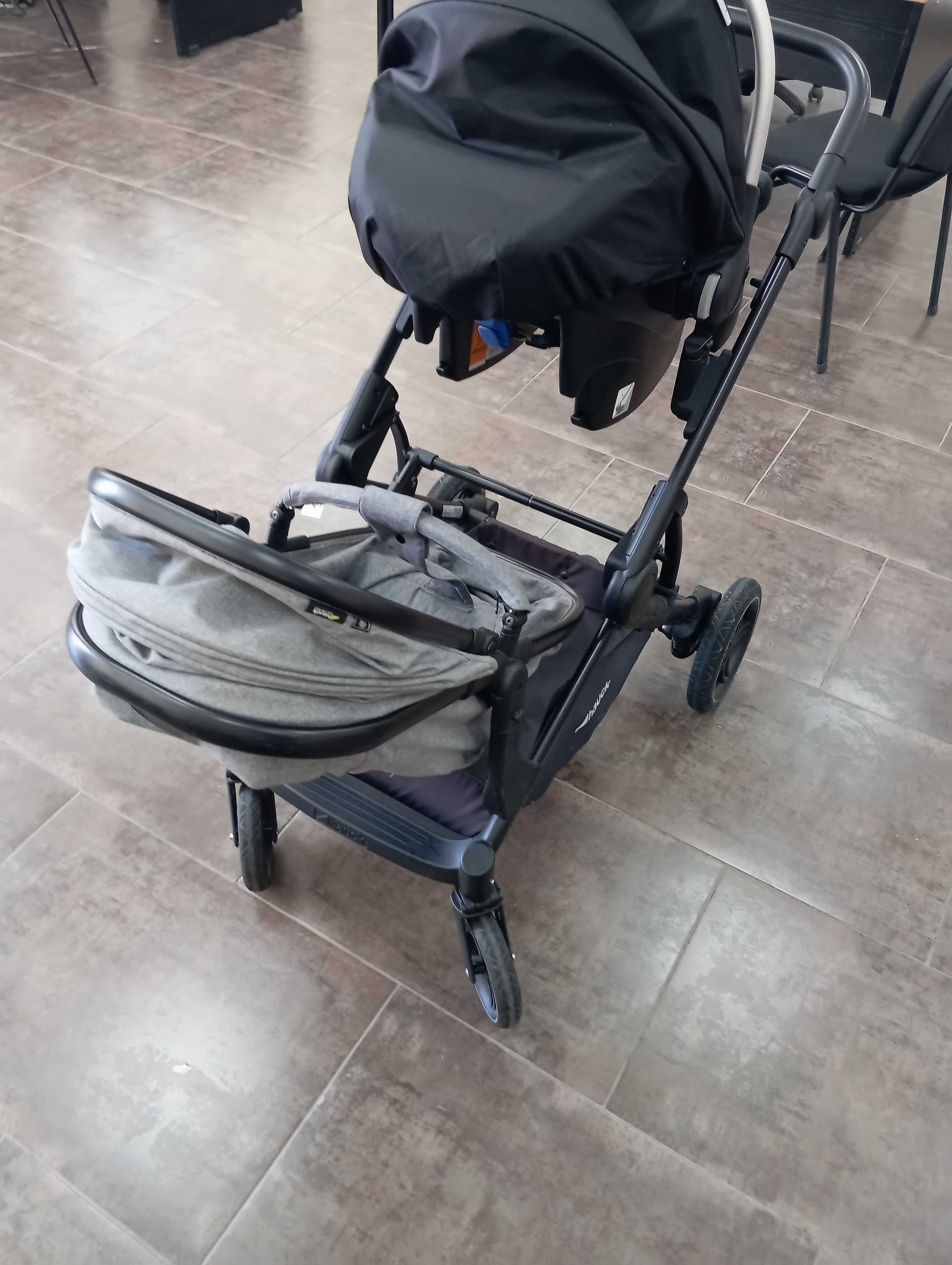 Бебешка количка за близнаци Hauck Atlantic Twin Melange Grey