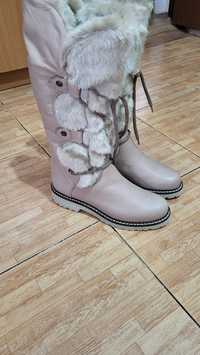 Женские кожаные сапоги зимние39 р,и  ботинки Осень 40 размер Италия