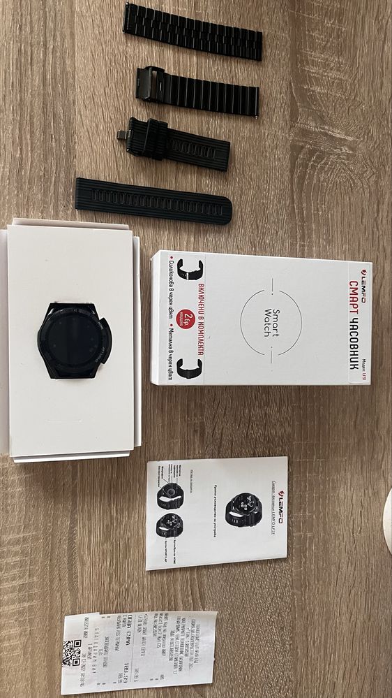Смарт часовник LEMFO LF31 BLACK 46 MM, ПУЛСОМЕР,