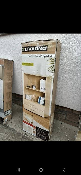 Comodă cu două sertare si polita nou, Jisk Italia,  pachet sigilat