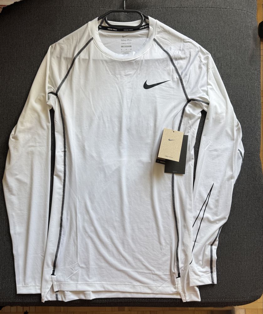 Bluză Nike Pro Tight Dri-Fit alb/albastru royal.