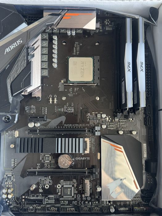 Сборка Ryzen 7 5700x3d, b450 aorus elite, ddr4 adata xpg 2x16