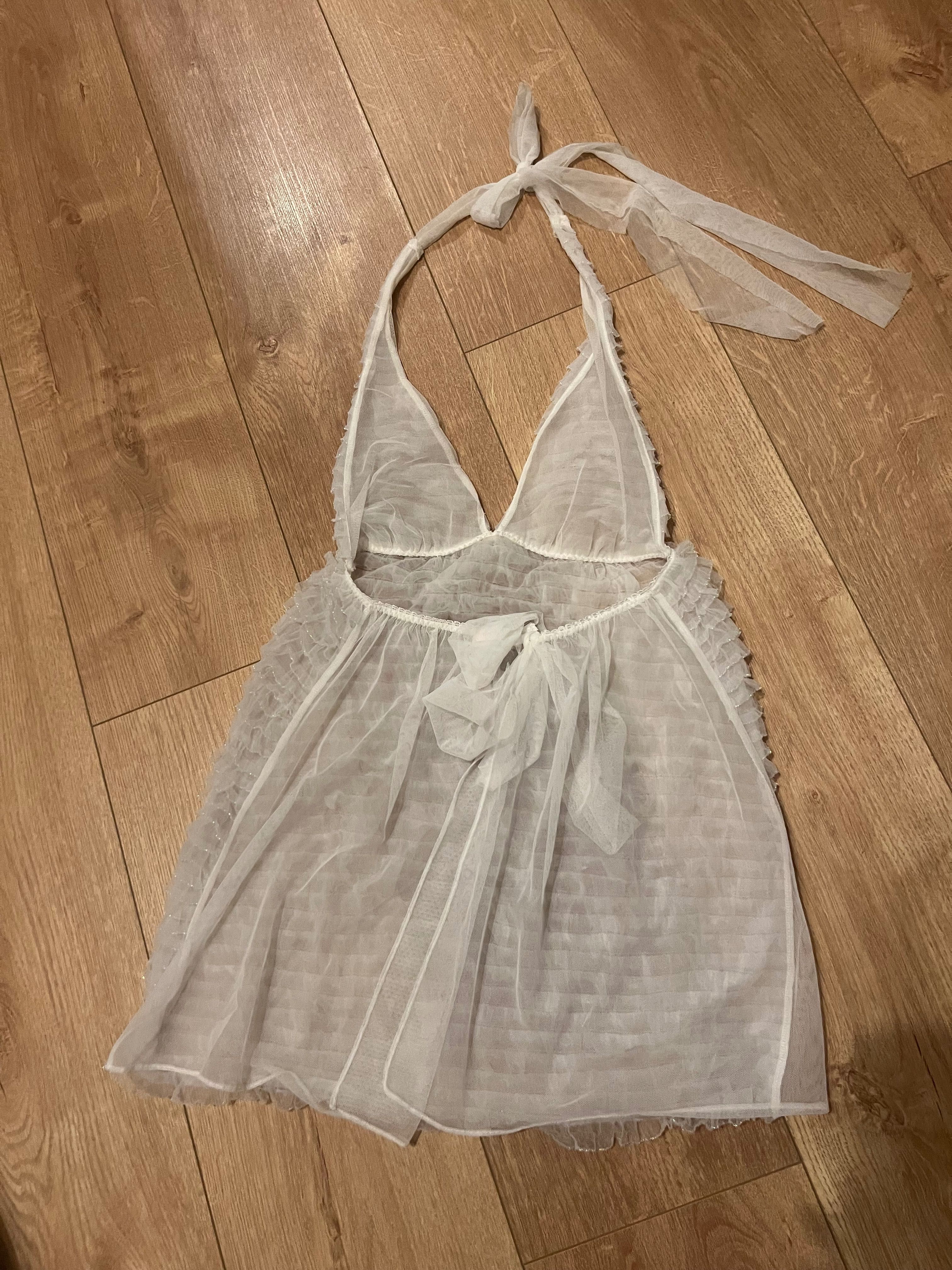 Babydoll alb Victoria’s Secret