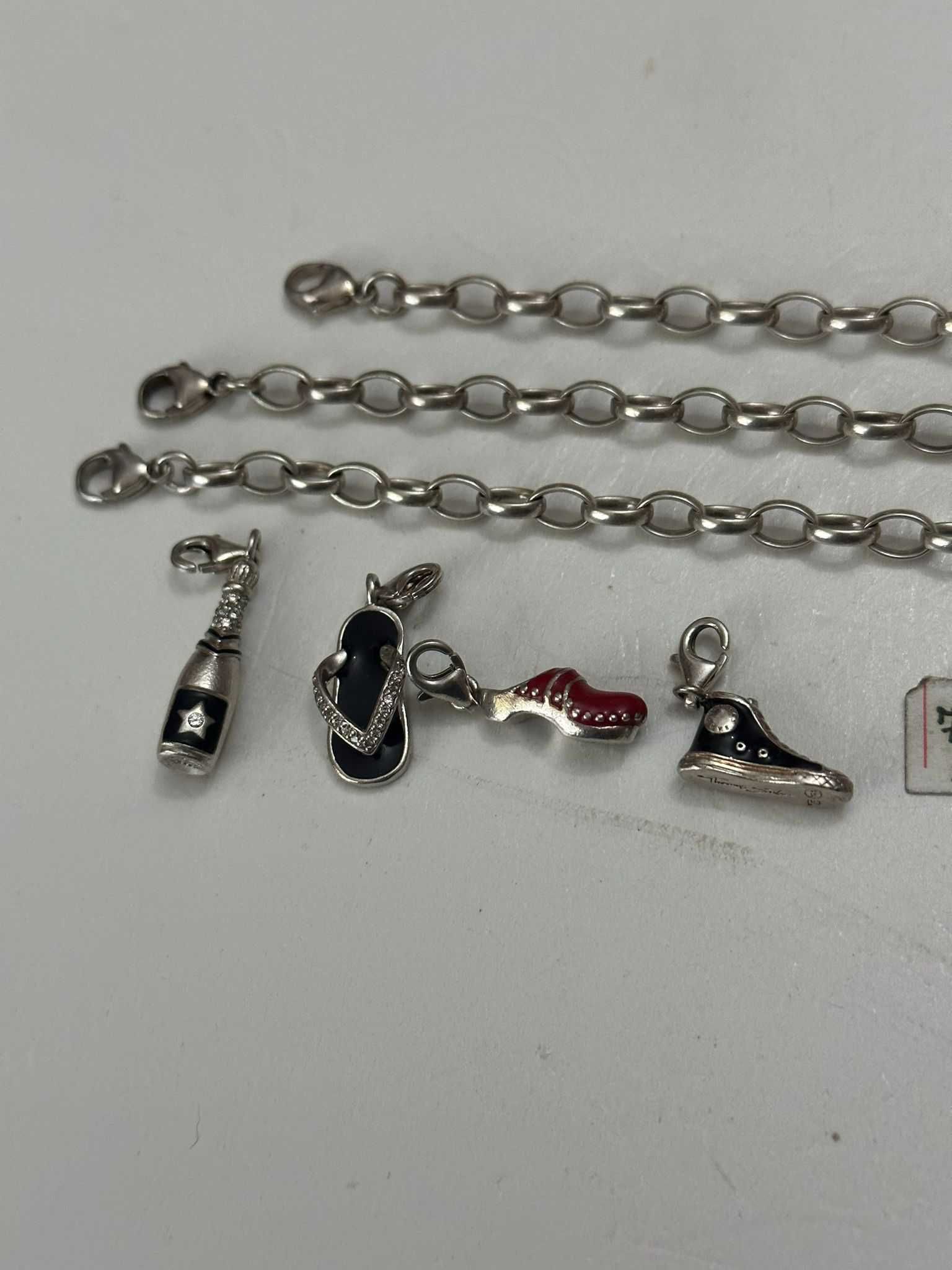 LOT BIJUTERII ARGINT 925 - Thomas Sabo - 3 Bratari + 7 Charmuri - 50g.